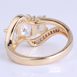 3-Stone CZ Crystal Cocktail Ring Women's Jewelry R094