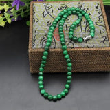 Green Round Gemstone Beads Strand 19.5 Inches
