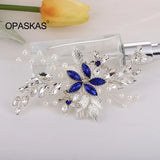 Bridal Hair Comb Pearl Crystal Hairpins Floral Clip