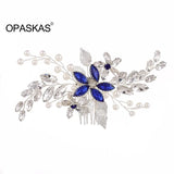 Bridal Hair Comb Pearl Crystal Hairpins Floral Clip