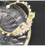 Handcrafted Metal Freshwater Pearl Bracelet Cuff
