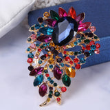 Crystal Flower Brooch High-end Rhinestone Dress Accessories