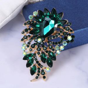 Crystal Flower Brooch High-end Rhinestone Dress Accessories