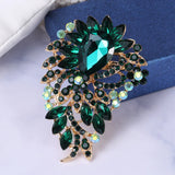 Crystal Flower Brooch High-end Rhinestone Dress Accessories