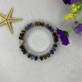 Yellow Tiger Eye Stone Abacus Beads Bracelet 7.5inch Y907