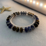 Yellow Tiger Eye Stone Abacus Beads Bracelet 7.5inch Y907