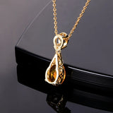 S925 Silver Pendant Necklace AAAAA Sky Yellow Jewelry