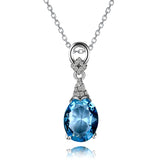 S925 Silver Pendant Necklace AAAAA Sky Yellow Jewelry
