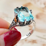 S925 Silver Ring Plated Thai Silver Two-Tone Flower Ring