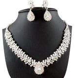 Women's Bridal Wedding Jewelry Set - Diamond Necklace Earrings