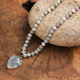 Labradorite Charm Choker Necklace for Women