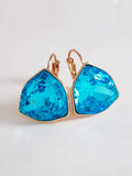 18k Triangle Dangle Earrings for Party Wedding - Bijoux Gift