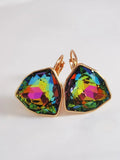 18k Triangle Dangle Earrings for Party Wedding - Bijoux Gift