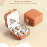 Women's Leather Jewelry Box Portable Display Case Travel Storage Rack