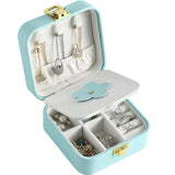 Women's Leather Jewelry Box Portable Display Case Travel Storage Rack