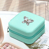 Women's Leather Jewelry Organizer Display Travel Jewelry Case Boxes
