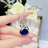 Leopard Jewelry Set 925 Silver CZ Stone Vintage Animal Jewelry