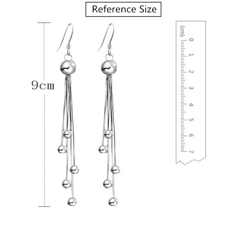 Tassel Drop Earrings For Women Kpop Bridal Party Jewelry EH334
