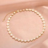 Women's Love Pearl Necklace Hollow Heart Jewelry Gift