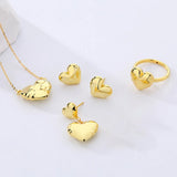 Heart Pendant Necklace S925 Sterling Silver Jewelry Set