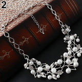 Women's Pearl Leaf Choker Necklace