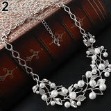 Women's Pearl Leaf Choker Necklace