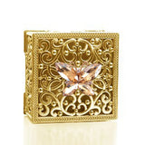 Women's Golden Jewelry Organizer Display Storage Box
