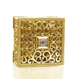 Women's Golden Jewelry Organizer Display Storage Box