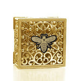 Women's Golden Jewelry Organizer Display Storage Box