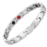 Women's Magnetic Therapy Bracelet Silver Stainless Steel Health Weight Loss Gift