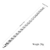 Women's Magnetic Therapy Bracelet Silver Stainless Steel Health Weight Loss Gift