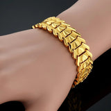 Heart Link Chain Bracelet Chunky Double Heart for Women Men