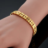 Heart Link Chain Bracelet Chunky Double Heart for Women Men