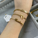 Stainless Steel Cuban Link Chain Bracelet Silver Jewelry