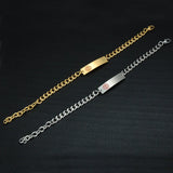 Engraved Medical Alert ID Bracelet Stainless Steel Chain Link