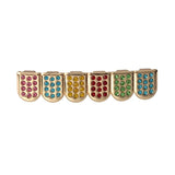 Multicolor Rhinestone Dental Grillz Hip Hop Party Body Jewelry