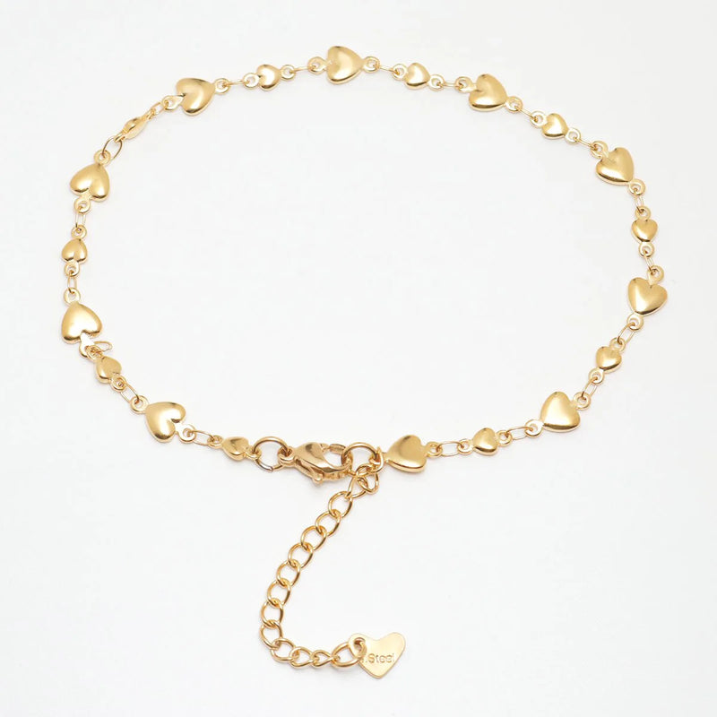 304 Stainless Steel Chain Anklet for Women Adjustable Light Jewelry