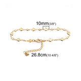 304 Stainless Steel Chain Anklet for Women Adjustable Light Jewelry
