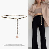 Women's Metal Belt Decoration Waist Chain Long Belt Dress Accessories