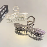 Metal Feather Hair Clip Geometric Shark Clip Party Headwear