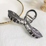 Metal Feather Hair Clip Geometric Shark Clip Party Headwear