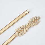 Women's Leaf Spring Metal Waist Belt for Girls Dress Elastic Waistband