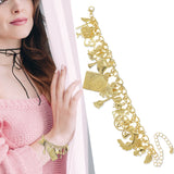 Mermaid Seahorse Charm Bracelet Crystal Bangle Vintage