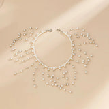 Pearl Headwear Crystal Tassel Hair Ornaments Multi-layer Chain Jewelry