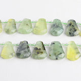 17-22-25-30mm Green Fancy Nugget Gemstone Beads 15''