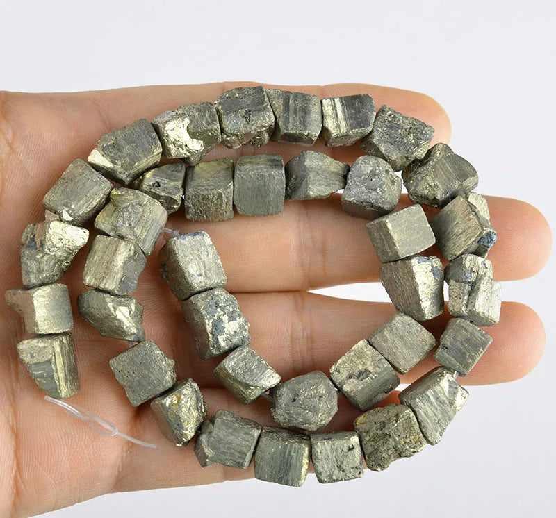 Natural Pyrite Freeform Beads for Women