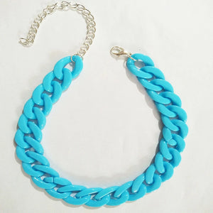 Colorful Acrylic Thick Necklace Women Men