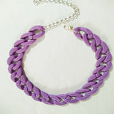 Colorful Acrylic Thick Necklace Women Men