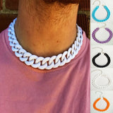 Colorful Acrylic Thick Necklace Women Men