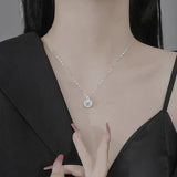 925 Sterling Silver Mosan Diamond Necklace Sunflower Zircon Pendant